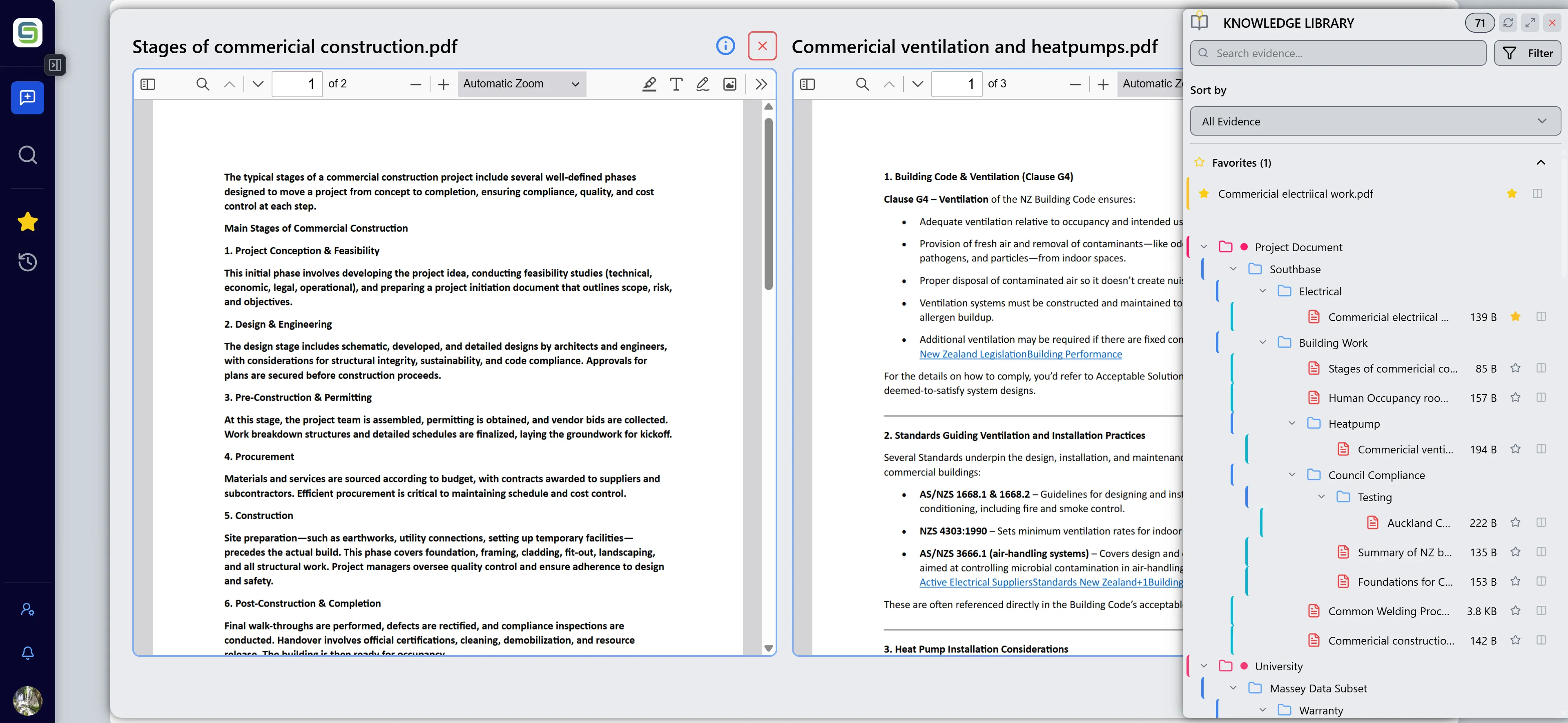 Two Documents Side by Side